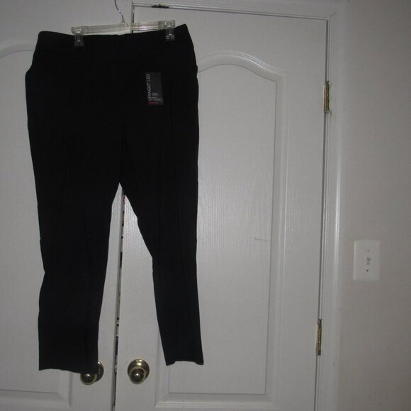 Avenue Pants - NWT AVENUE Straight Leg Super Stretch Trouser Black Career Pants Size 14 Petite